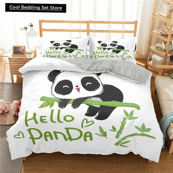 Mono Bamboo Panda Bedding Set