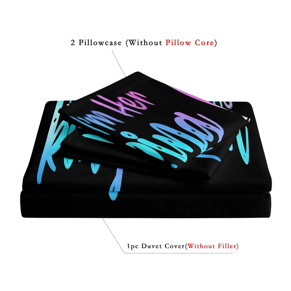 King and Queen Neon Couple Bedding