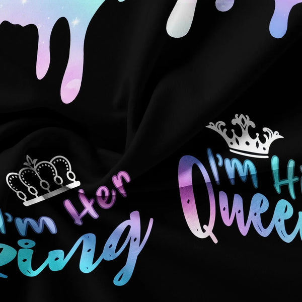 King and Queen Neon Couple Bedding
