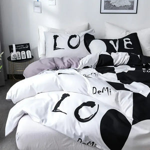 Love Not War Contrast Bedding