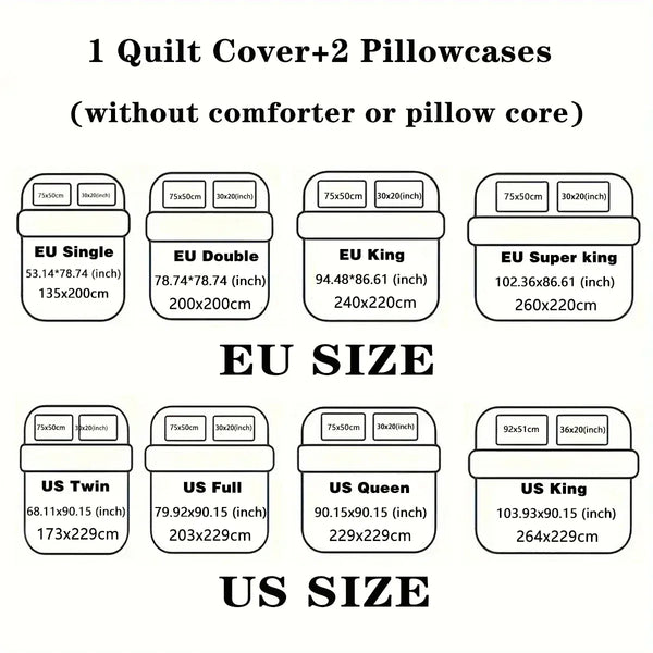 Royal Couple Typographic Bedding Set
