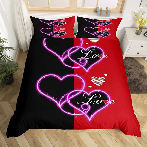 Split Souls Romantic Couple Bedding