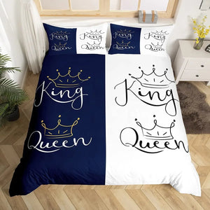 Split Souls Romantic Couple Bedding