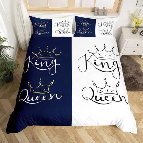 Split Souls Romantic Couple Bedding
