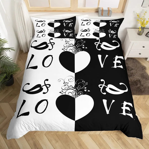 Split Souls Romantic Couple Bedding