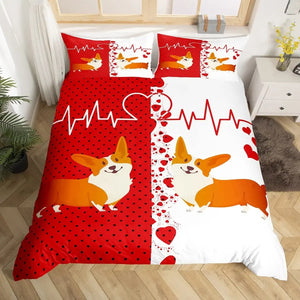 Split Souls Romantic Couple Bedding
