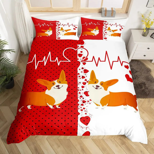 Split Souls Romantic Couple Bedding