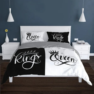 Split Souls Romantic Couple Bedding