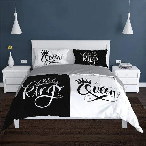 Split Souls Romantic Couple Bedding