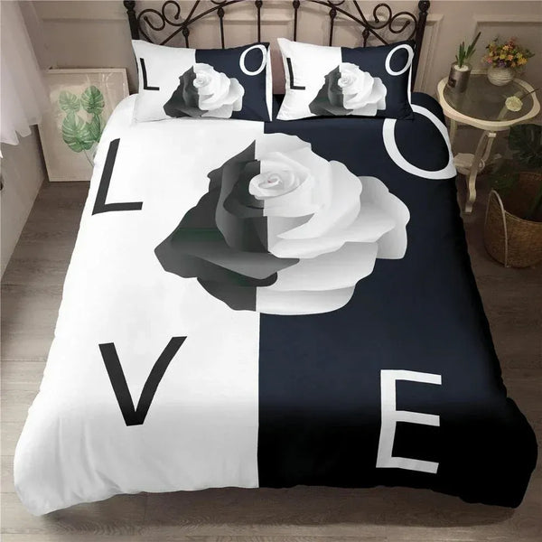 Split Souls Romantic Couple Bedding