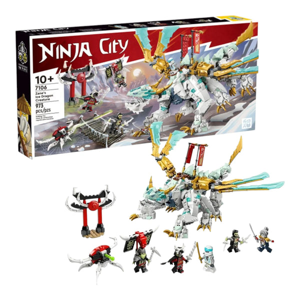 Ninja City Zane's Ice Dragon Creature Blocks (974 Pcs)