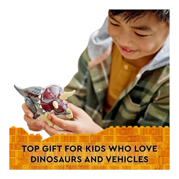 Triceratops Dinosaur Pickup Truck Blocks (210 Pcs)