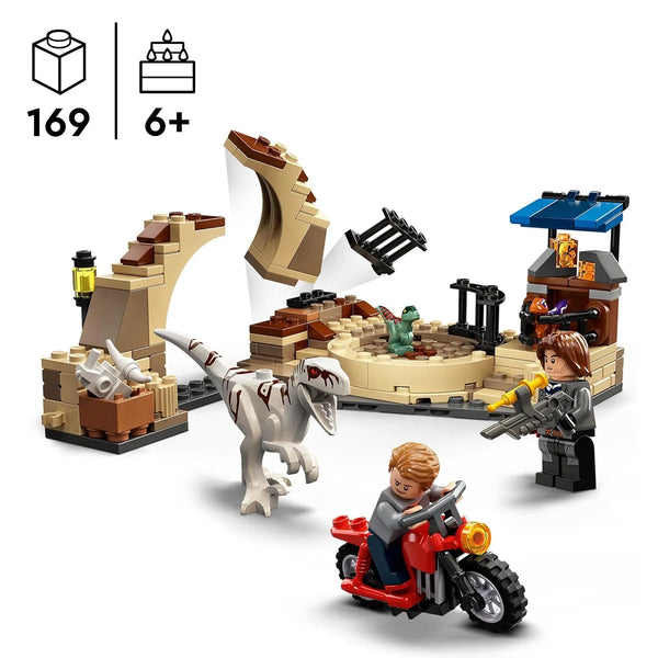 Atrociraptor Dinosaur Bike Chase Blocks (169 Pcs)