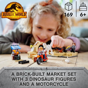 Atrociraptor Dinosaur Bike Chase Blocks (169 Pcs)