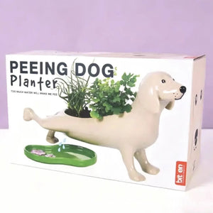 Puddles The Peeing Dog Planter
