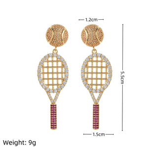 Country Club Pave Tennis Drop Earrings