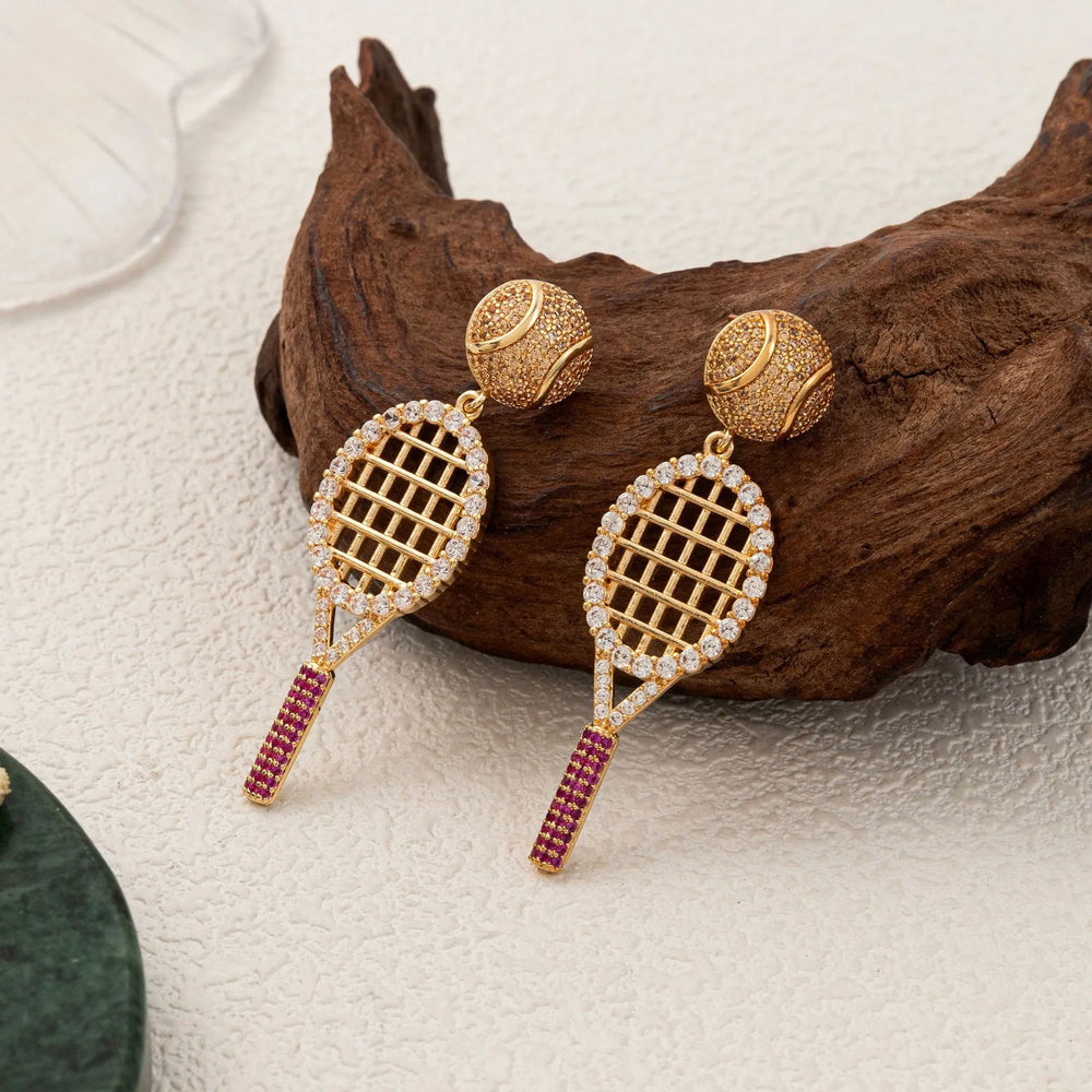 Country Club Pave Tennis Drop Earrings