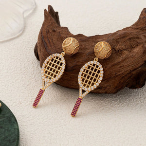 Country Club Pave Tennis Drop Earrings