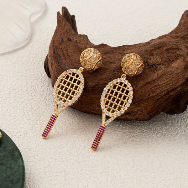 Country Club Pave Tennis Drop Earrings