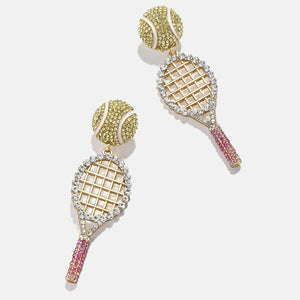 Country Club Pave Tennis Drop Earrings