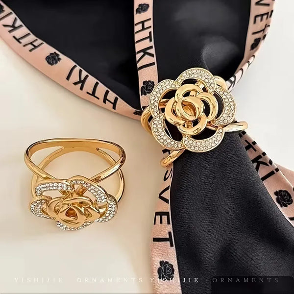 Parisian Rose Vintage Scarf Clip