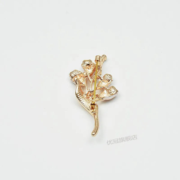 Enchanted Blossom Pearl Tulip Brooch