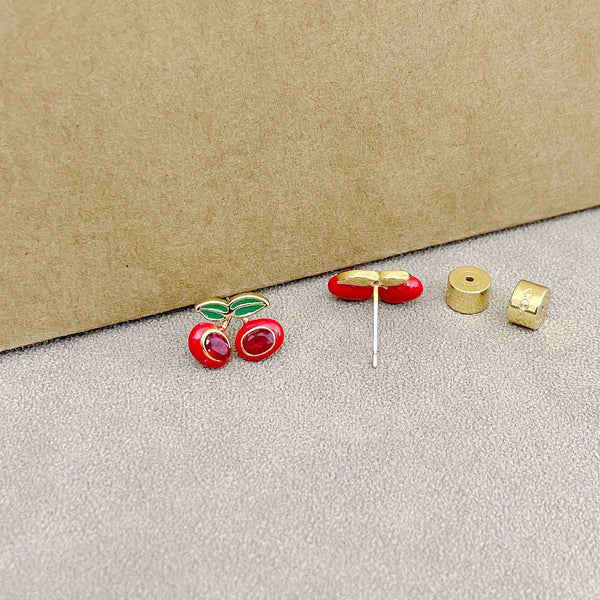 Trainer Luxe Sweet Cherry Stud Earrings