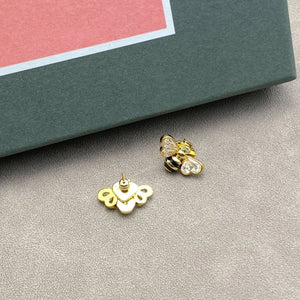 KS Crystal Bee Luxe Stud Earrings