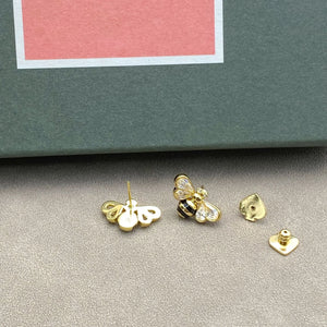 KS Crystal Bee Luxe Stud Earrings