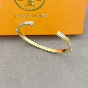 T Luxe Golden Pave Halo Crystal Bracelet
