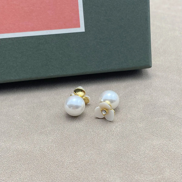 KS Porcelain Blossom Pearl Luxe Earrings