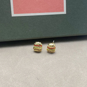 KS Luxe Hamburger Stud Earrings