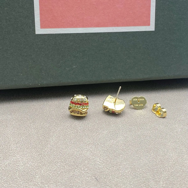KS Luxe Hamburger Stud Earrings