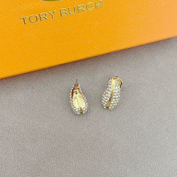 T Luxe Rhinestone Pea Stud Earrings