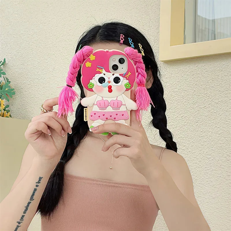 Bubblegum Princess Braids Phone Case (For iPhone)