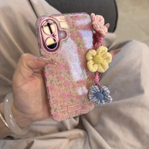 Pink Garden Gingham Blossom Case (For iPhone)