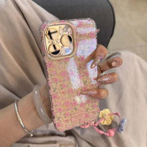 Pink Garden Gingham Blossom Case (For iPhone)