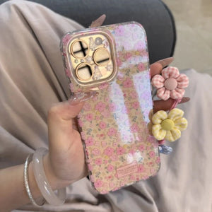 Pink Garden Gingham Blossom Case (For iPhone)