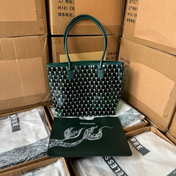 StarBX Emerald Siren Scale Tote Bag