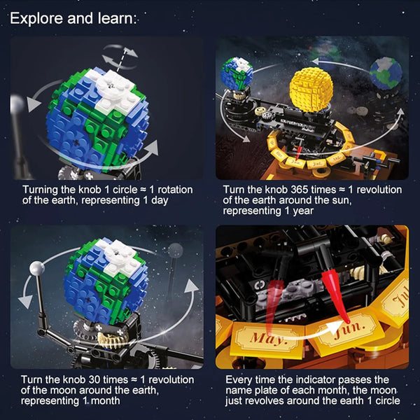 CaDA Solar System Orrery Building Kit (865 Pcs)