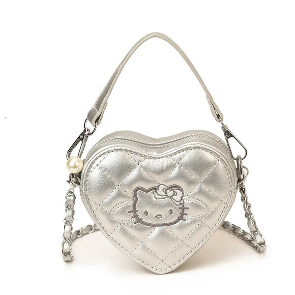 Hello Kitty Quilted Heart Sling Bag
