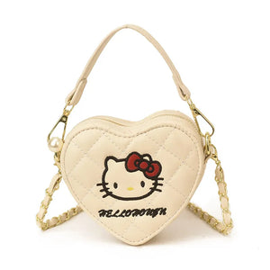 Hello Kitty Quilted Heart Sling Bag
