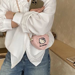 Hello Kitty Quilted Heart Sling Bag