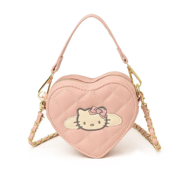 Hello Kitty Quilted Heart Sling Bag