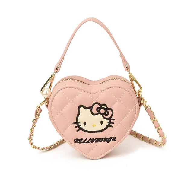 Hello Kitty Quilted Heart Sling Bag