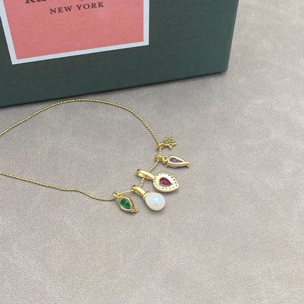 KS Mixed Charm Statement Necklace