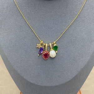 KS Mixed Charm Statement Necklace