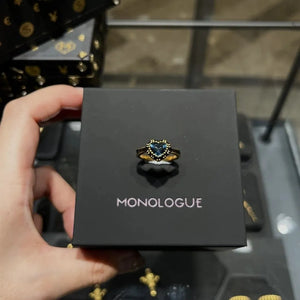 Monologue Midnight Heart Gemstone Ring