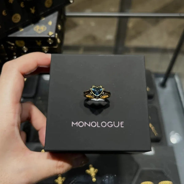 Monologue Midnight Heart Gemstone Ring