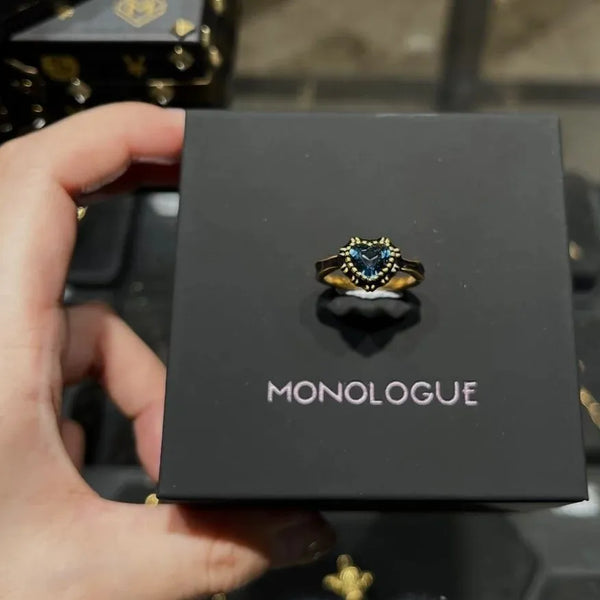 Monologue Midnight Heart Gemstone Ring